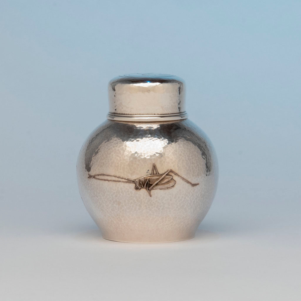 Tiffany and Co Antique Sterling Silver and Other Metals Tea Caddy