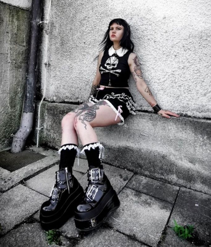 取り寄せ]BEAR-104 / 厚底ブーツ【DEMONIA】 | Spider Rock Web