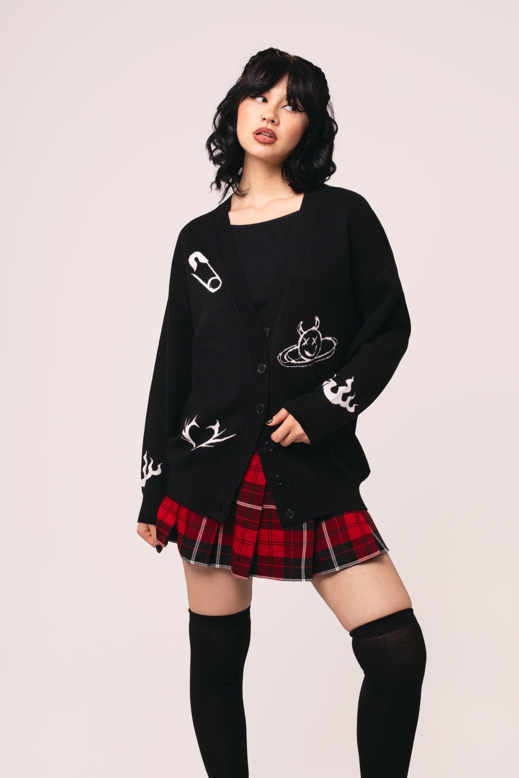 Mercy Cardigan / PUNK / ニットカーディガン【HELL BUNNY】 | Spider