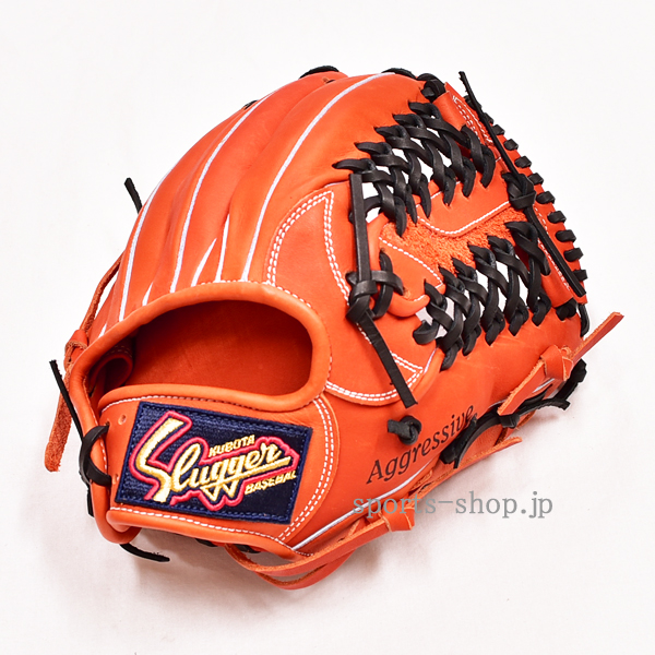 久保田スラッガー KSN-AR5 内野手用 Fオレンジ×ブラック紐 C-7837 軟式