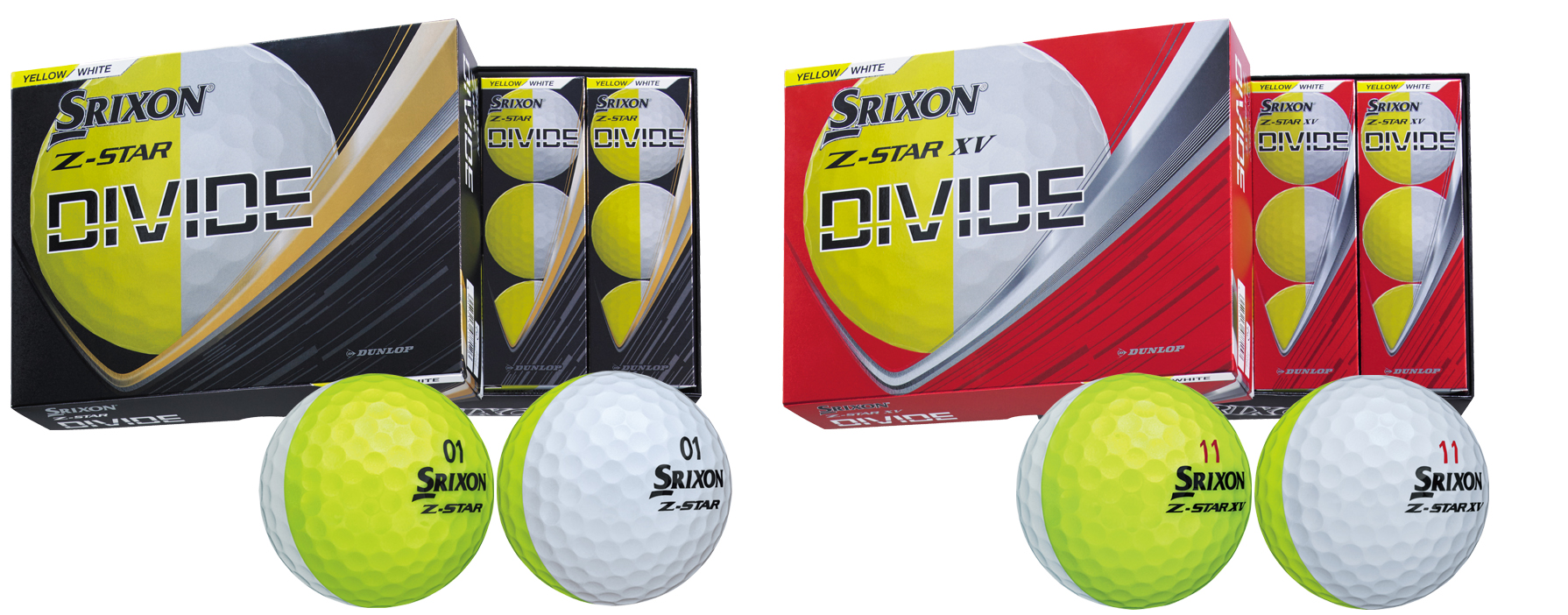 ゴルフボールNEW「スリクソン Z-STARシリーズ」からツートンカラーの