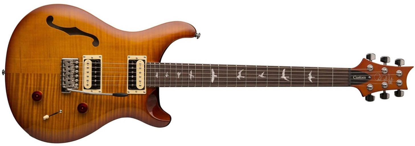 Prs SE Custom 22 Semi-Hollow 2018 - vintage sunburst Double cut