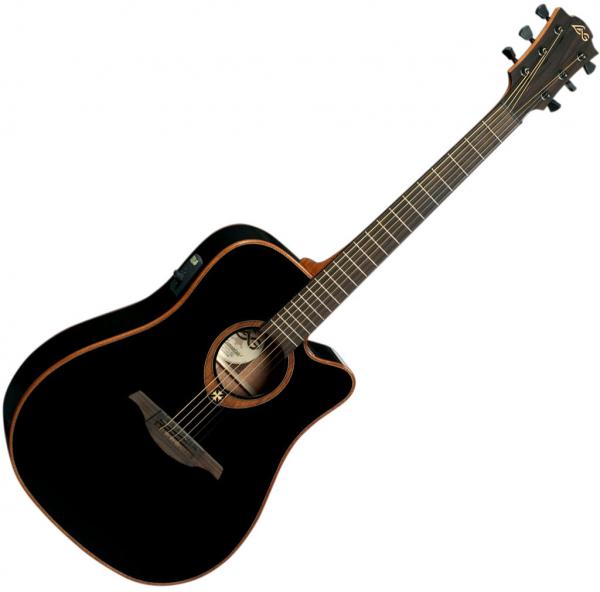 Lag Tramontane T100DCE - black Folk guitar