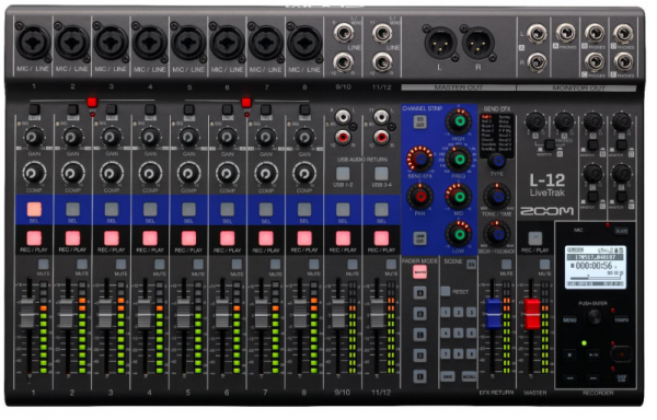 Zoom LiveTrak L-12 Analog mixing desk