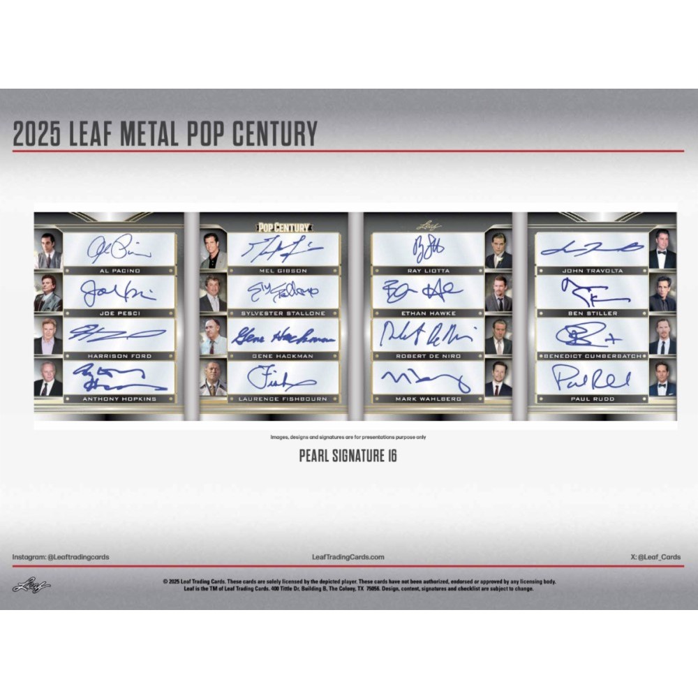 2025 Leaf Metal Pop Century 10-Box Case | Steel City Collectibles