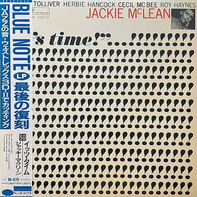 JACKIE MCLEAN / IT'S TIME! [LP - BN 4179]：JAZZ：アナログレコード