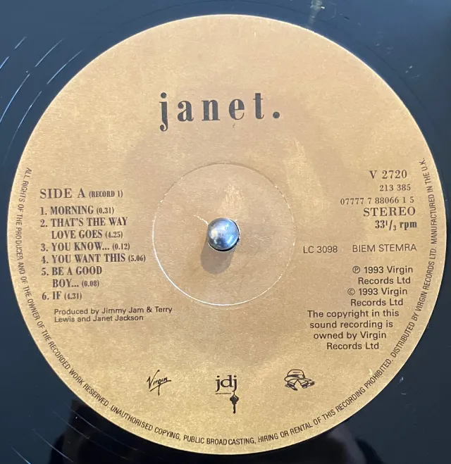 JANET JACKSON / JANET. [2LP - V 2720]：R&B：アナログレコード専門