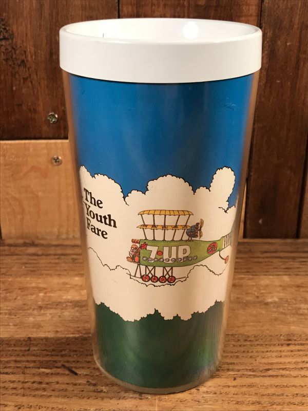Thermo-Sew Peter Max 7up Plastic Tumbler セブンアップ ビンテージ