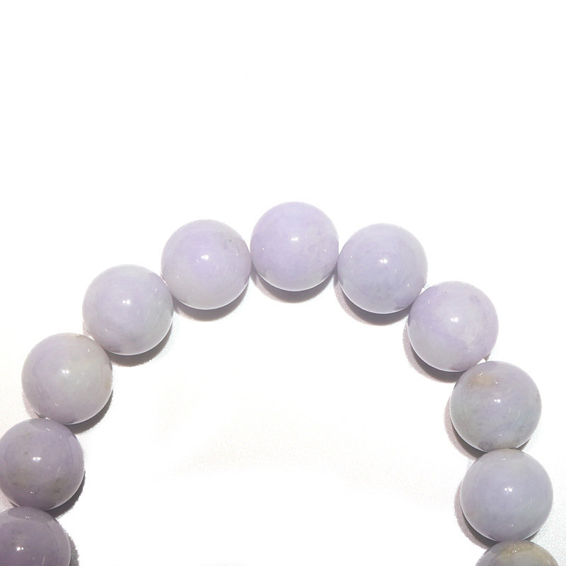 糸魚川翡翠 灰ラベンダー 丸珠 ベネチアンチェーンピアス ピアス／紫