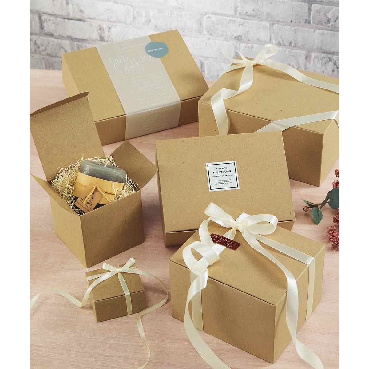 ワンタッチギフトボックス クラフト〔ストエキオリジナル〕 7×6×4cm