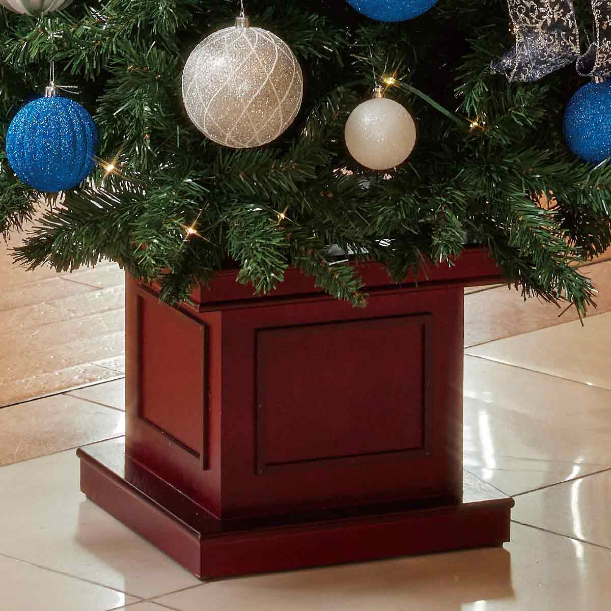 ウッドポットクリスマスツリーセット ブルーシルバー［ストエキ