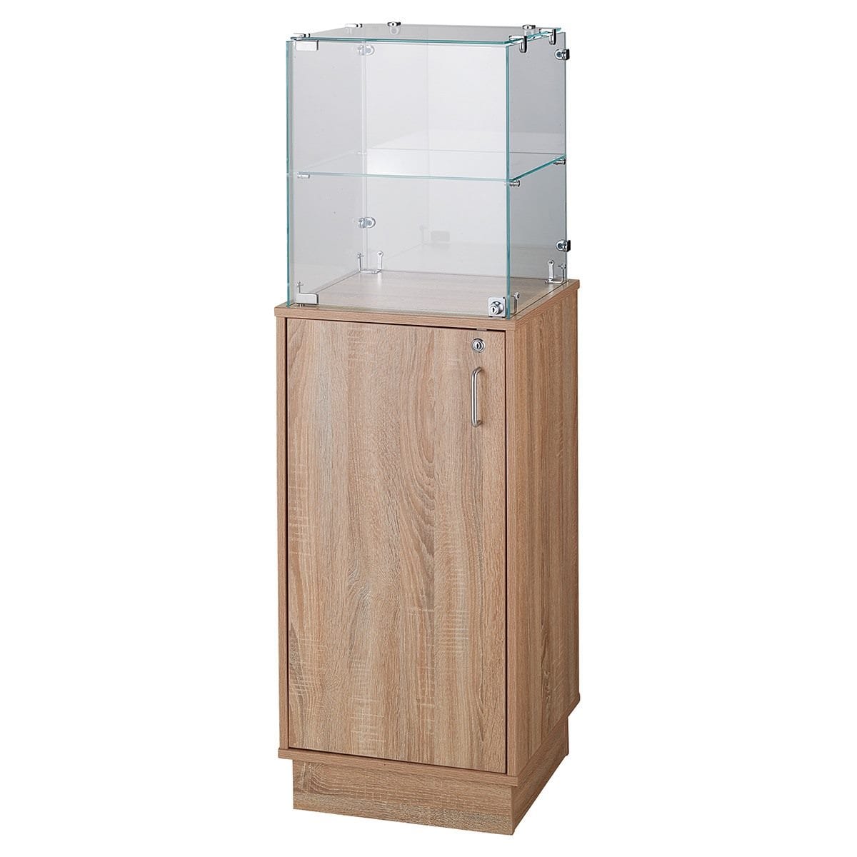 木製ガラスタワーショーケース〔ストエキオリジナル〕 ホワイト