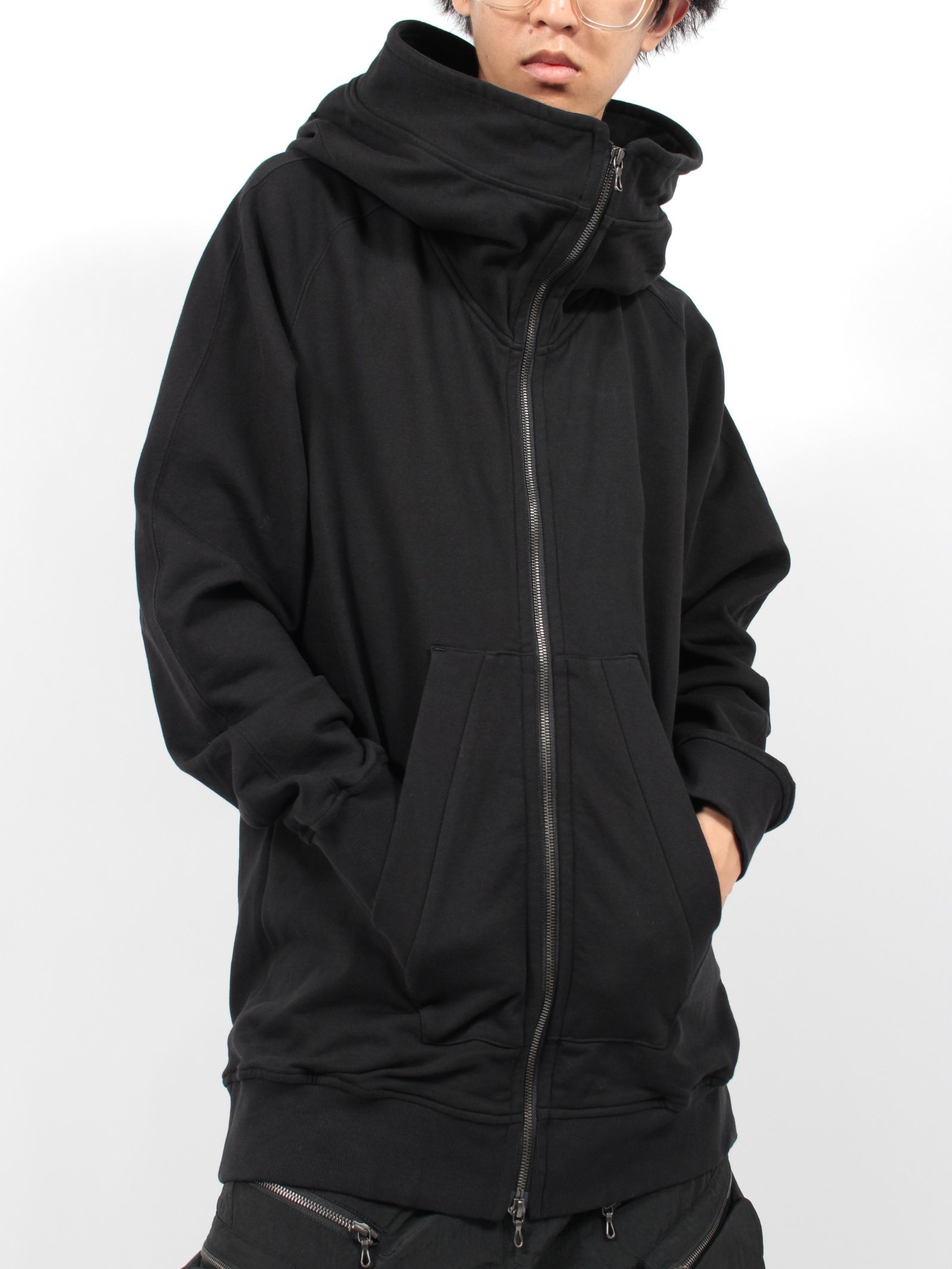 JULIUS - 【24AW】コットン スウェット ジップアップ フーディー
