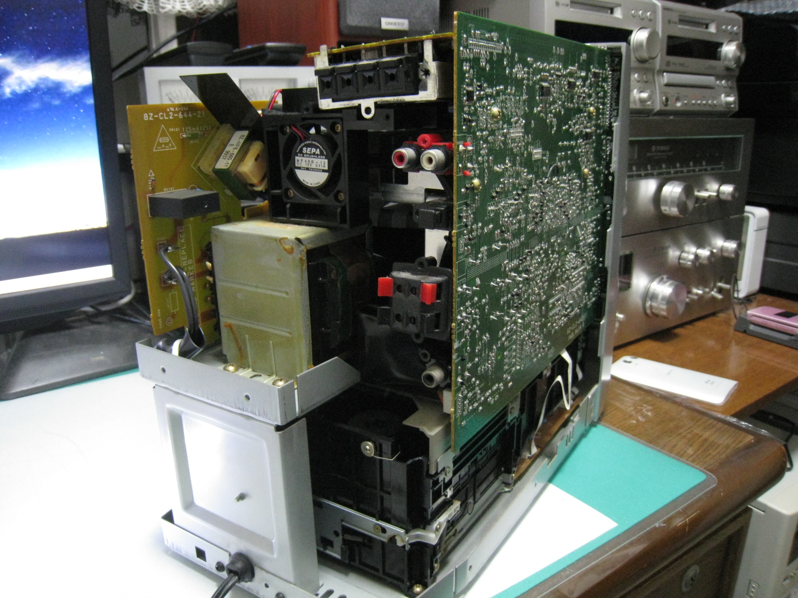 AIWA MD/CDステレオコンポ XR-MD500の修理