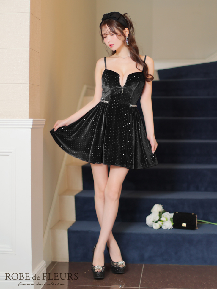 ゆか/関西コレクション着用】XSサイズあり【ROBE de FLEURS/ローブド