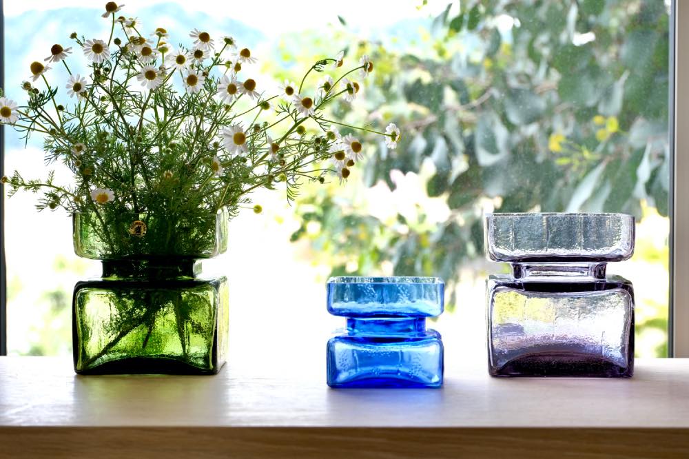 北欧雑貨/Riihimaen Lasi/Palaシリーズ/花瓶/ラベンダー/Lサイズ