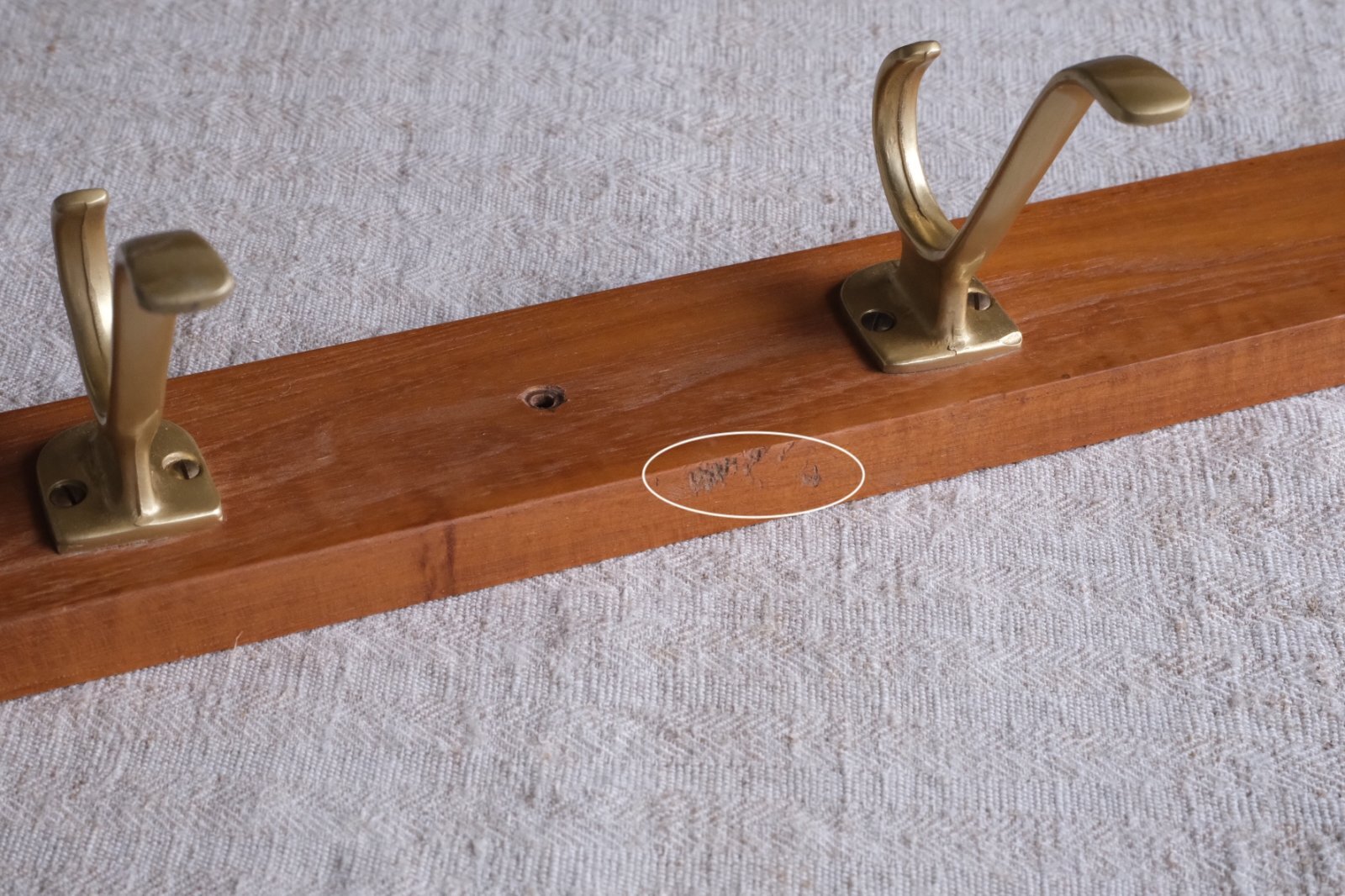 北欧ヴィンテージ雑貨/北欧ビンテージ/チークウォールハンガー/5連フック