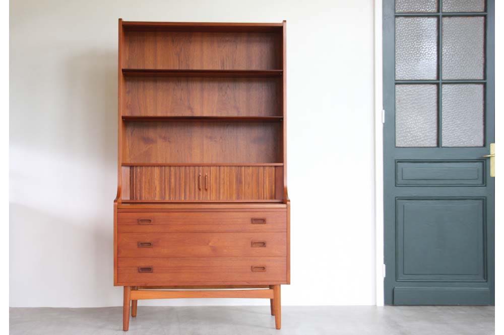 北欧ビンテージ家具/デンマーク/ブックシェルフ＋ライティングデスク