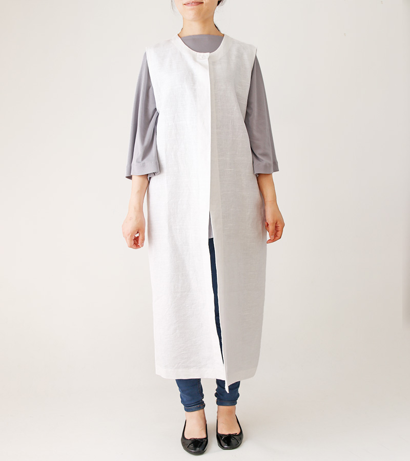 実物大型紙【No.920】後スリットのロングジレ(SML・2L) [M便 1/3]の