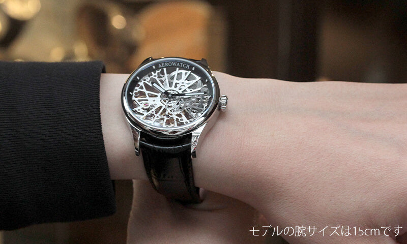 アエロ（AERO)/スケルトンCobweb/手巻き式/A 50981 AA17 ブラック