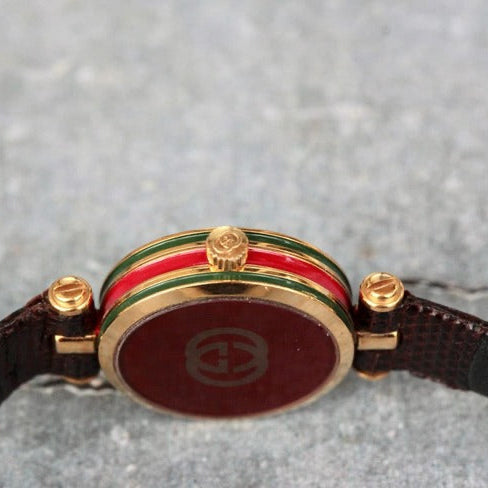 GUCCI グッチ シェリーライン アイボリー クォーツ レディース 腕時計