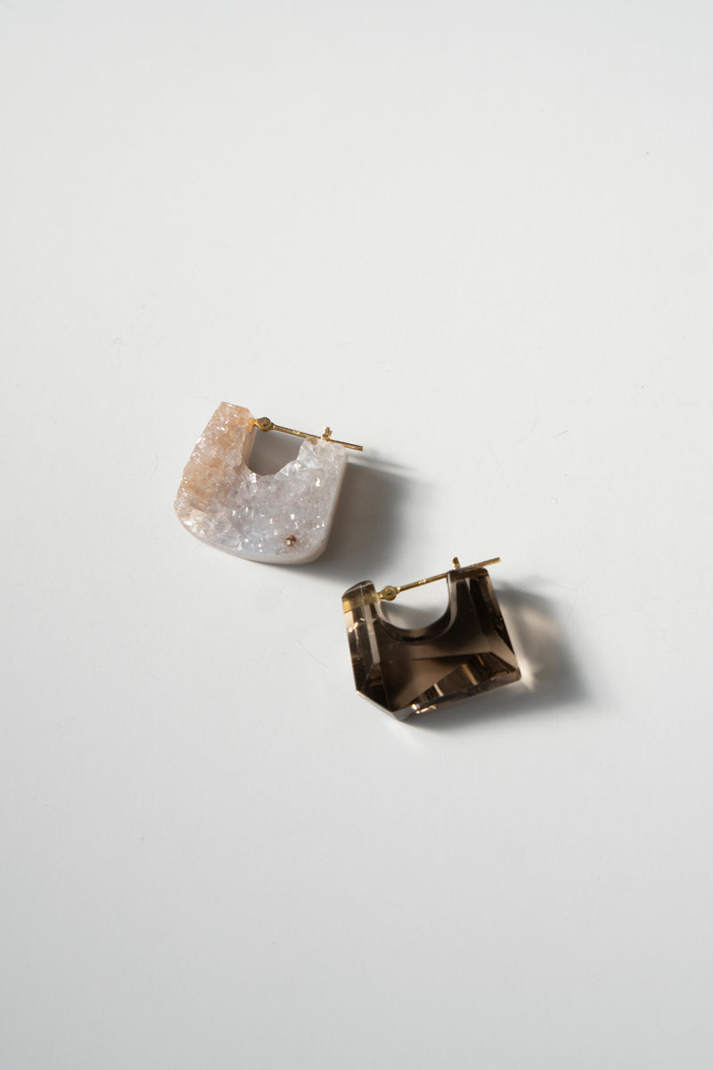 MONAKA jewellery Smoky quartz rock pierce モナカジュエリー