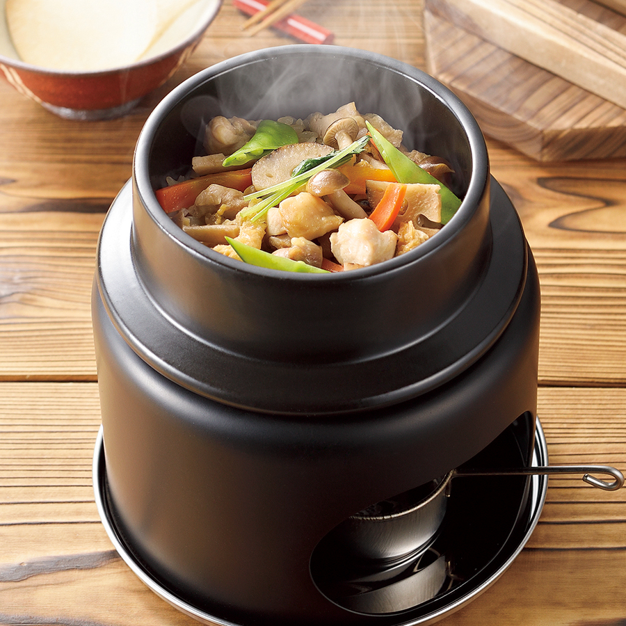 和ごころ懐石 陶器製釜めしコンロ付セット(1合炊き) HB-5223
