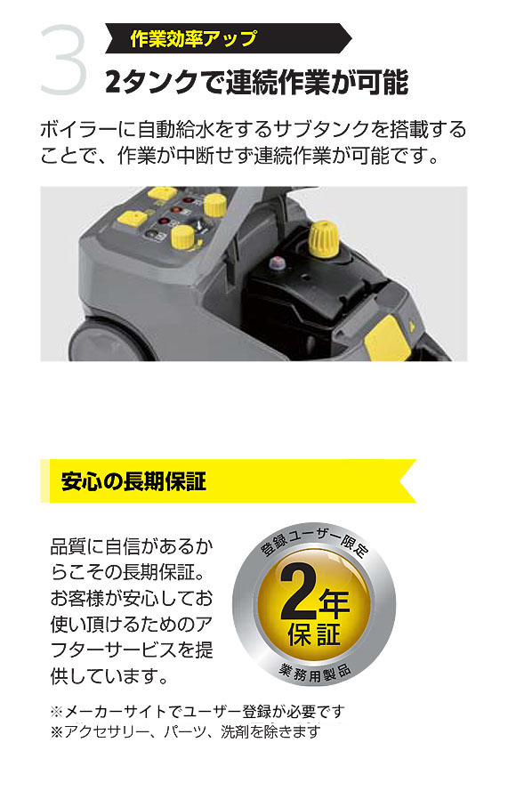 ケルヒャー SG 4/4 - 業務用スチームクリーナー【代引不可・個人宅配送