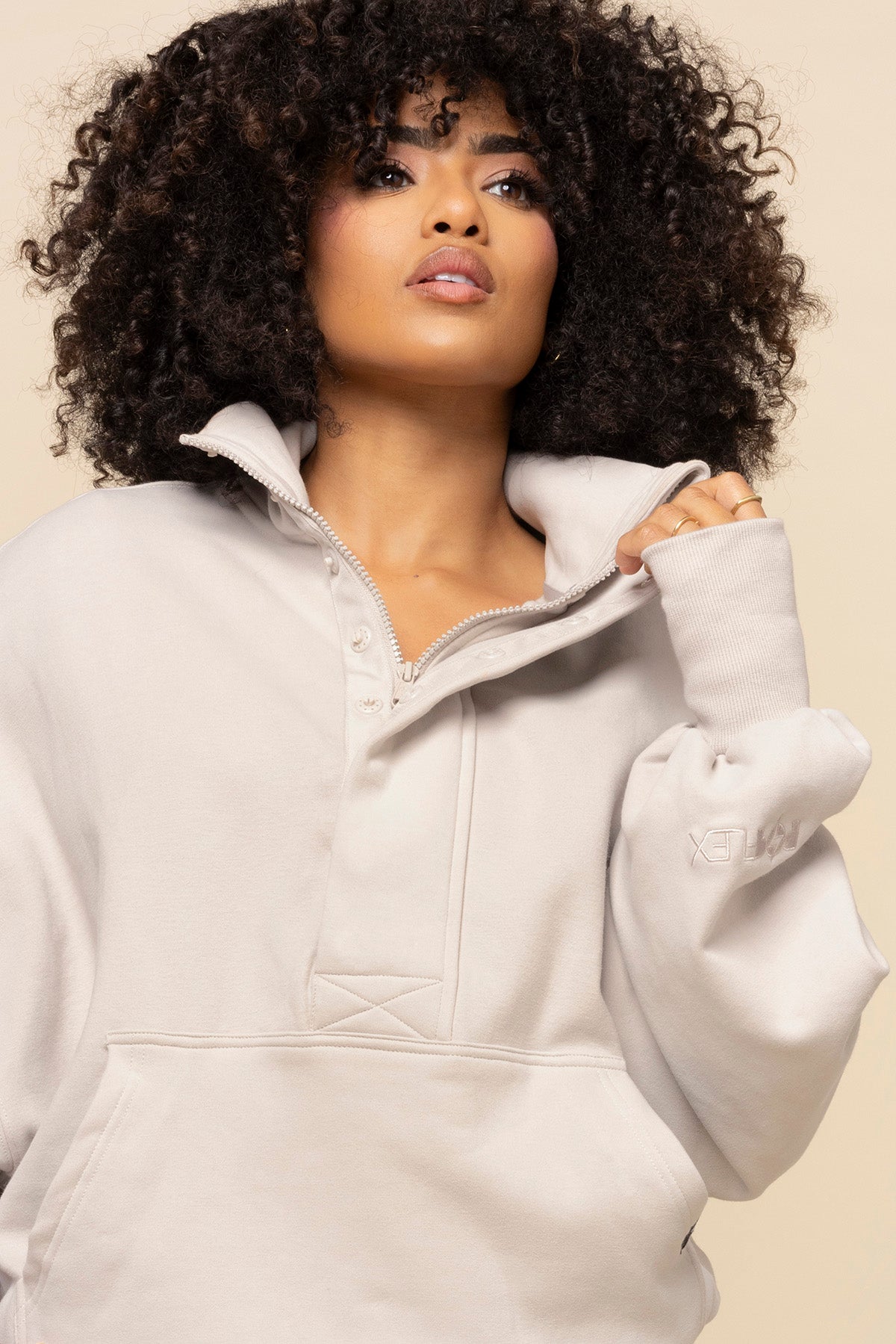 Ooey Gooey Half Zip Sweater - Silver Birch – POPFLEX®