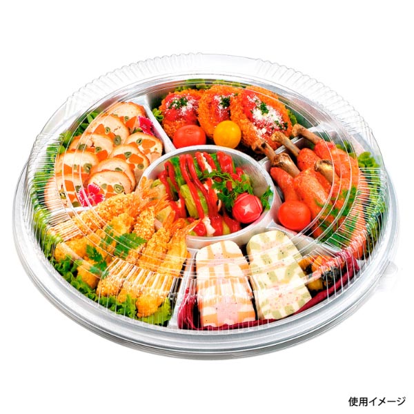 オードブル容器 DX オードブル E丸-2 身 中央化学 | テイクアウト容器