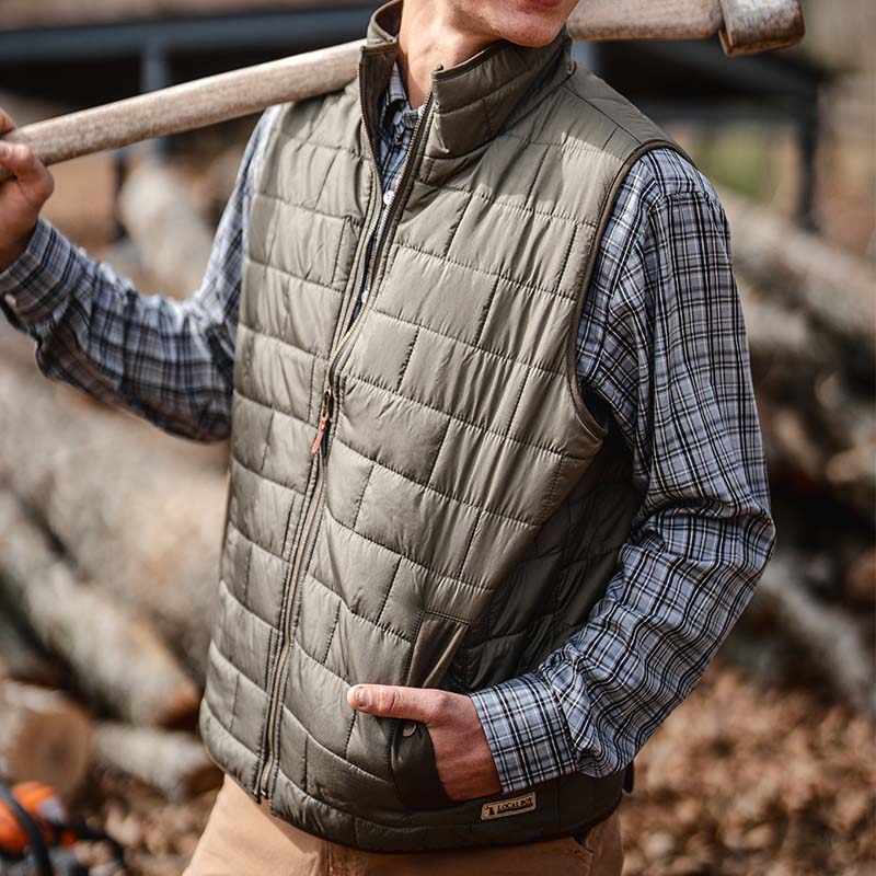 Local Boy Outfitters Brick Quilted Vest | Palmetto Moon