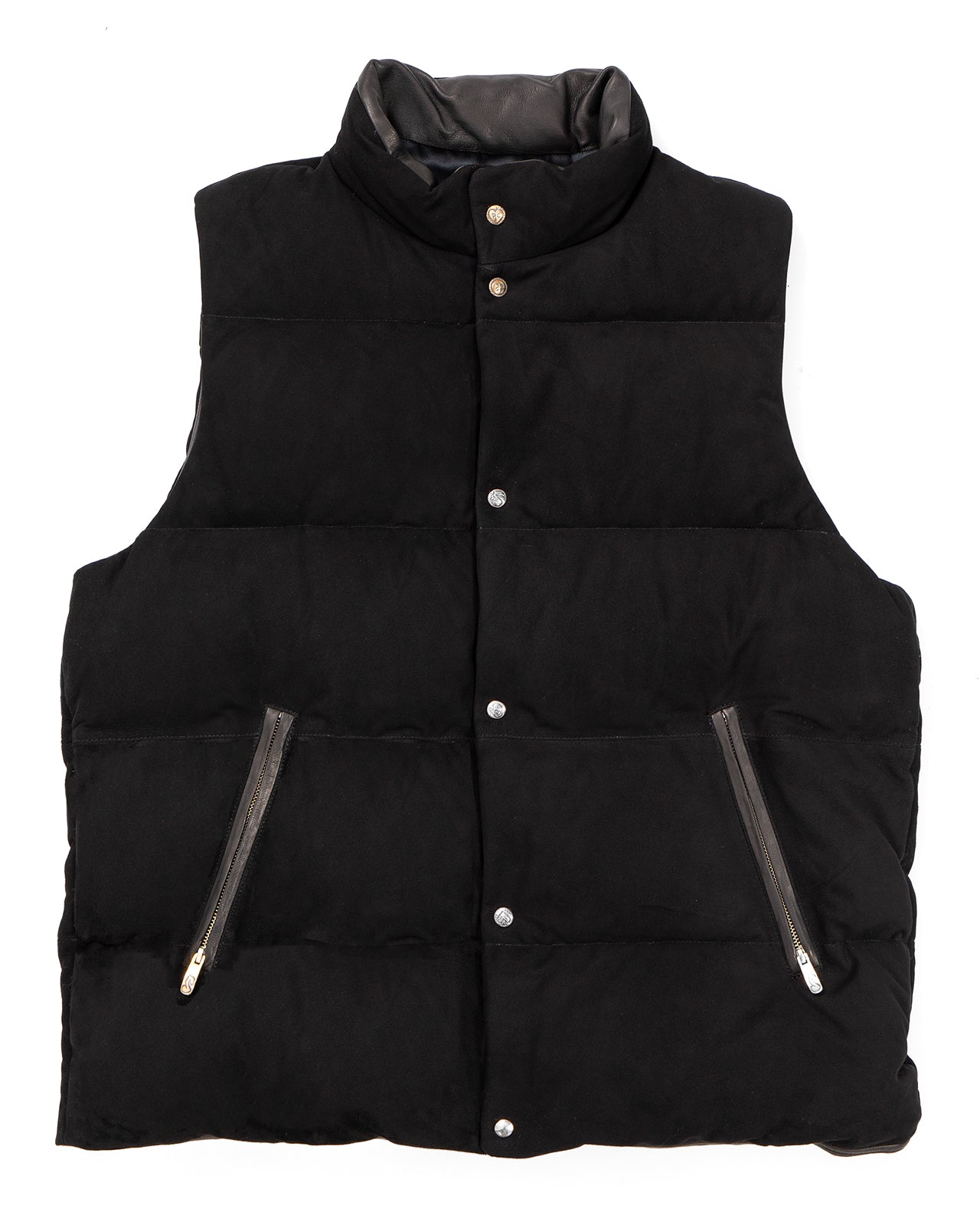 Porter Classic Leather Suede Down Vest, Black – Pancho And Lefty