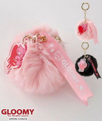 グルーミー】ぬいぐるみマスコット(11.2×7×7㎝ ピンク): レディース