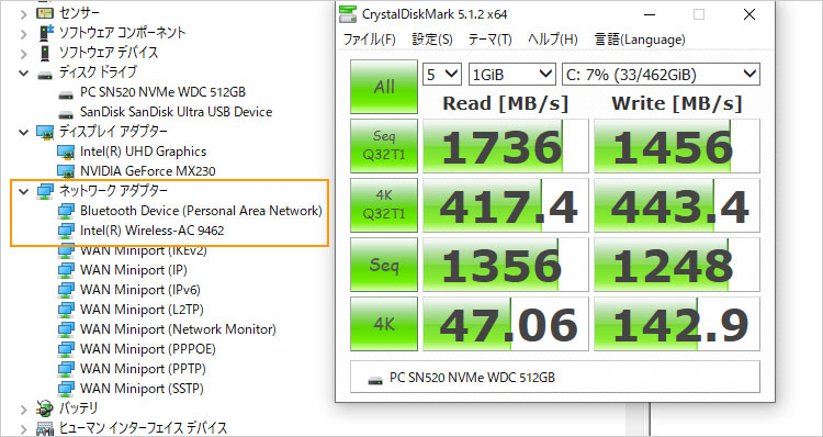 Core i7-10510U、GeForce MX230搭載、Inspiron 14 5000（5490）