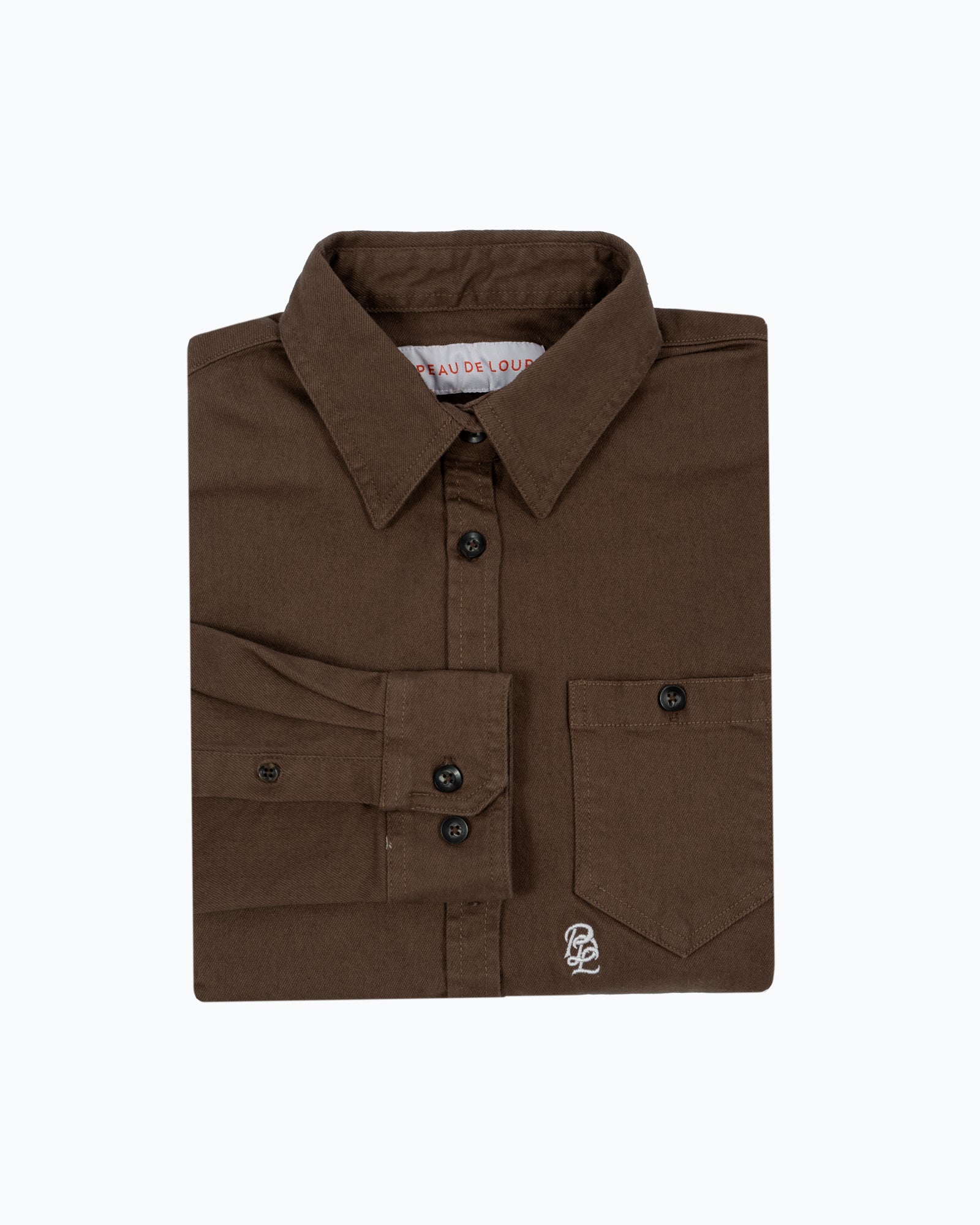Brown Denim Button down Shirt| Gender neutral with a non-binary