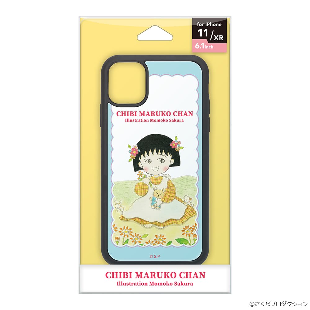 ちびまる子ちゃん iPhone 11/XR用アクリルパネルケース [お花畑]｜株式