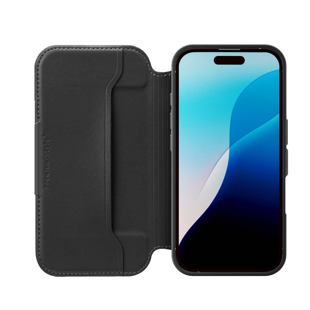 iPhone 16 Pro用 ガラスフリップケース [ブラック]｜株式会社PGA