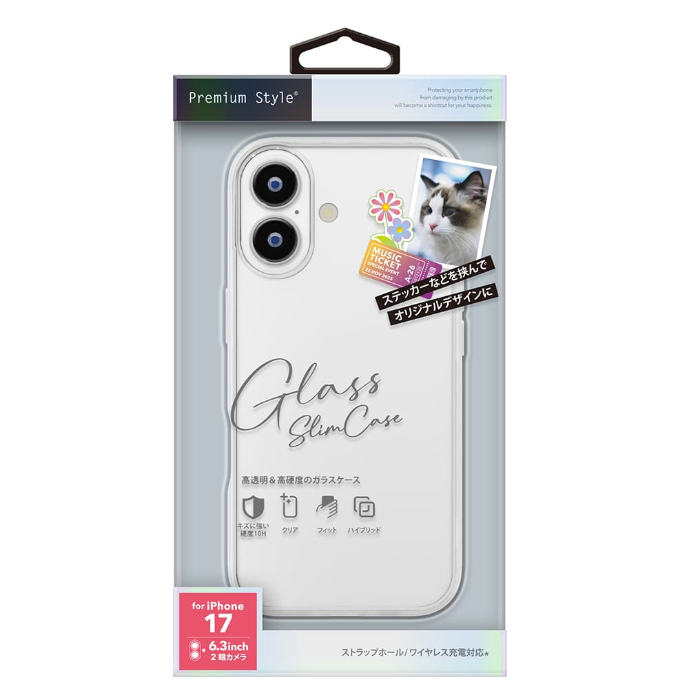 iPhone 17用 ガラススリムケース [クリア]｜株式会社PGA