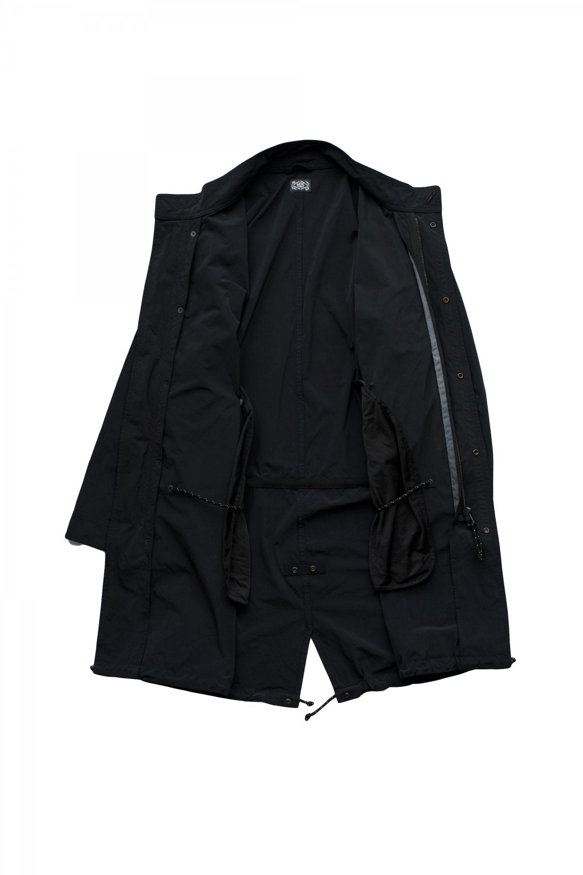 Porter Classic - SUPER NYLON STRETCH MILITARY COAT - BLACK – PHAETON
