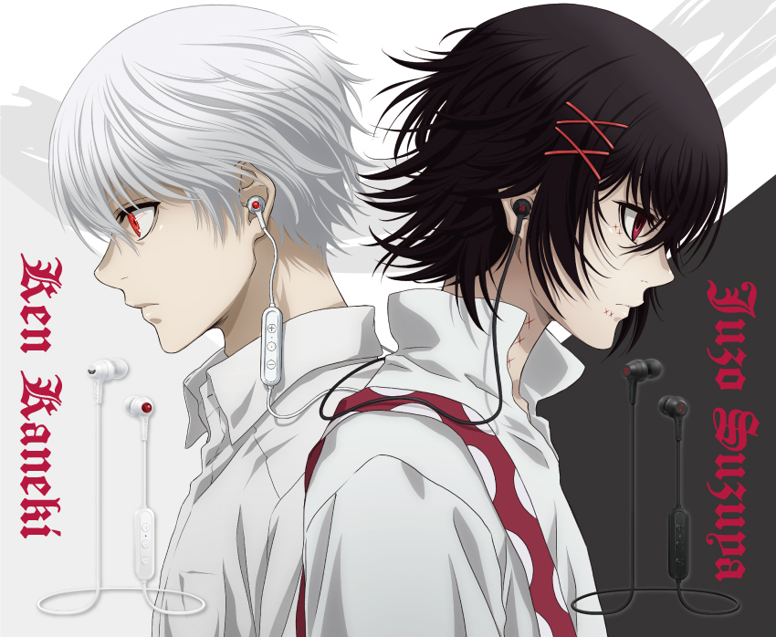 パイオニア、『東京喰種:re』コラボBluetoothイヤホン。金木 研と鈴屋