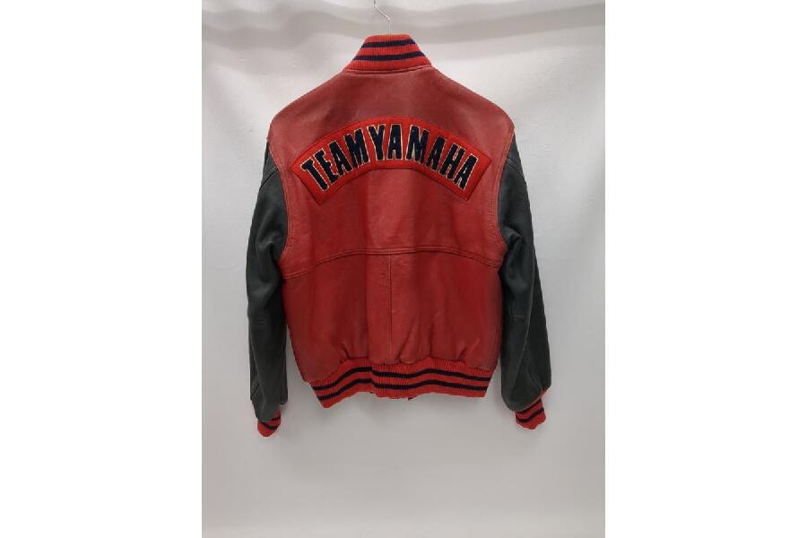 TEAM YAMAHA メンズ レッド×ブラック SIZE M チームヤマハ レザー