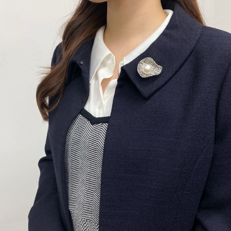 マベ真珠 パールブローチ 14mm ホワイト シルバー製 現品のみ