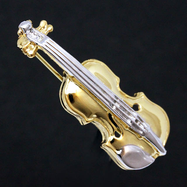 マエストロブローチ ヴァイオリン ☆ 音楽雑貨・アクセサリー専門店