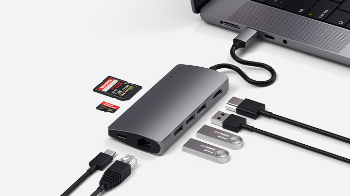 Satechi USB-C Multi-Port Adapter 4K with Ethernet V2 | 変換