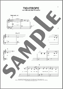 楽譜一覧】Tightrope (from The Greatest Showman) - ヤマハ「ぷりんと