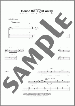 楽譜一覧】Dance The Night Away - ヤマハ「ぷりんと楽譜」