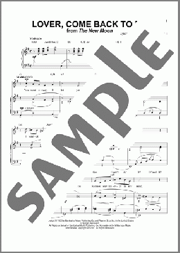 楽譜一覧】Lover, Come Back to Me - ヤマハ「ぷりんと楽譜」
