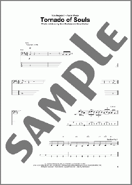 楽譜一覧】Tornado Of Souls Megadeth - ヤマハ「ぷりんと楽譜」