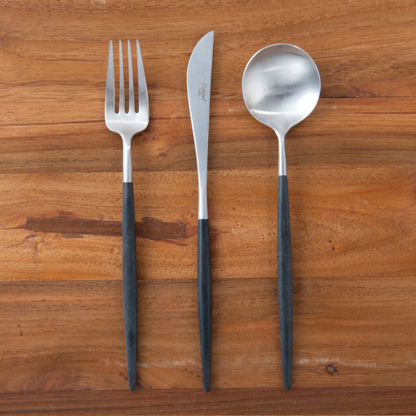 正規品】□クチポール ゴア・ブラック シルバー ディナーセット 3PCS