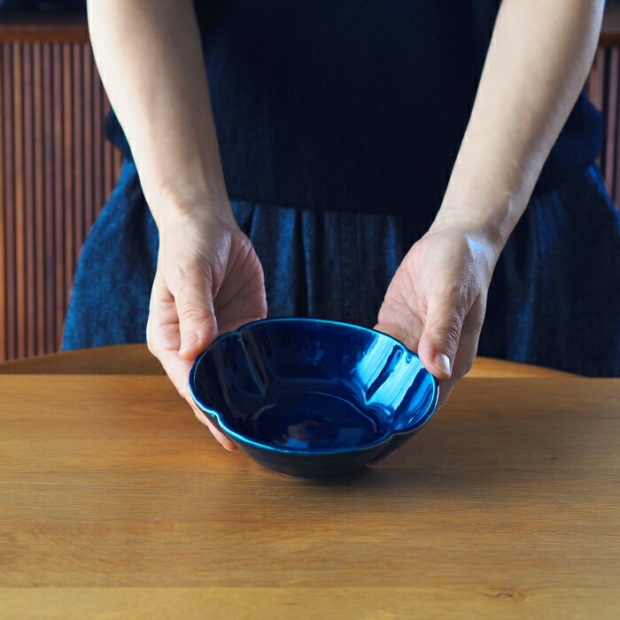 九谷青窯 高原真由美 瑠璃釉 木瓜鉢 | 食器と料理道具の専門店「プロ